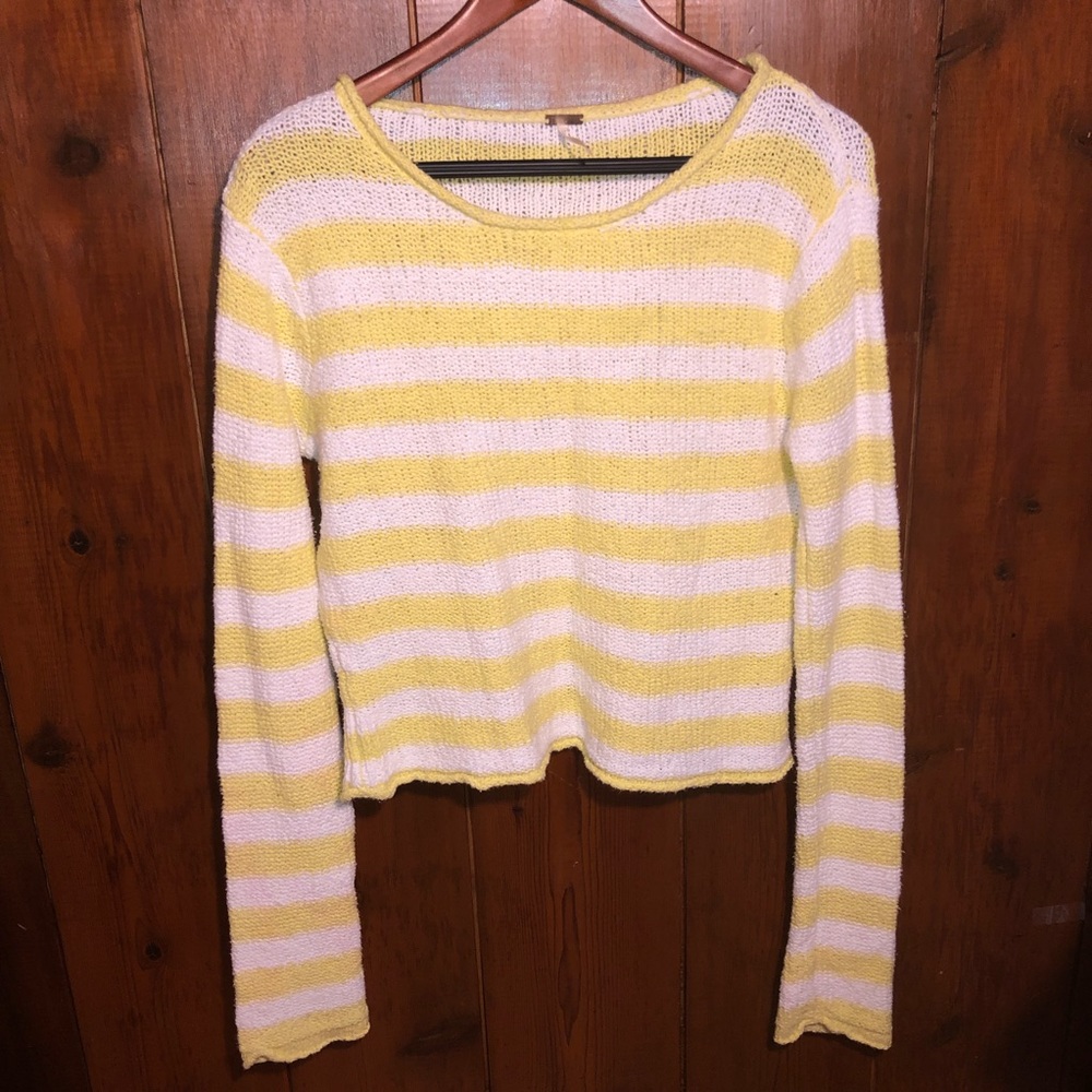 Yellow & White Long Sleeved Sweater